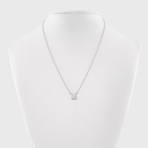 Tiffany Co Solitaire-Collier 40cm Platin inkl Etui