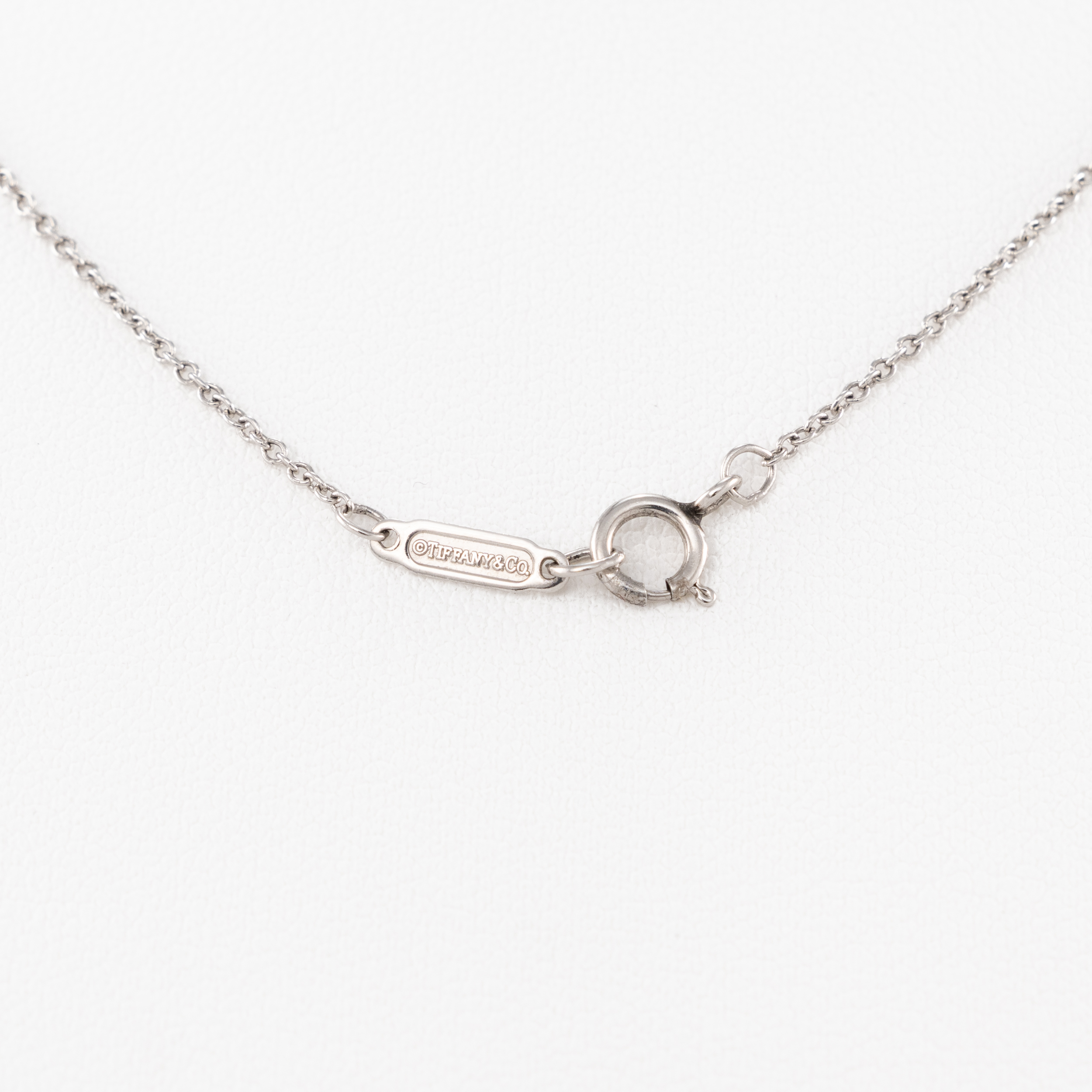 Tiffany Co Solitaire-Collier 40cm Platin inkl Etui