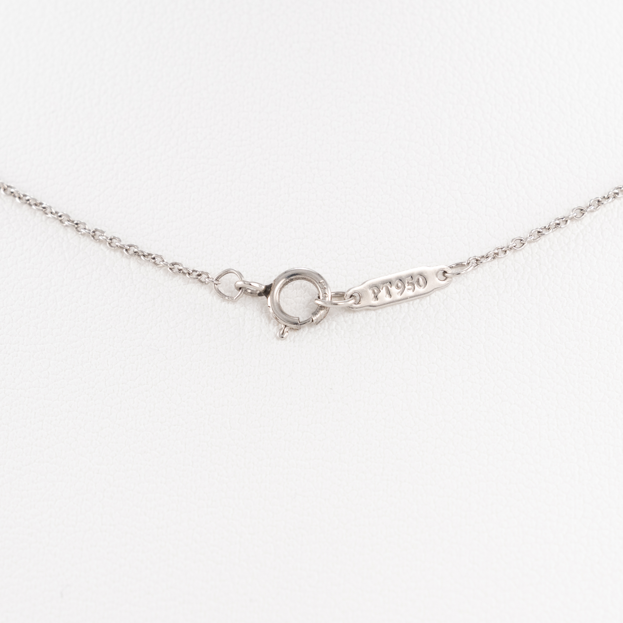 Tiffany Co Solitaire-Collier 40cm Platin inkl Etui