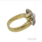 Ring mit Diamanten Perlen Gr54 Gelbgold Weißgold Vorschau
