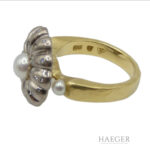 Ring mit Diamanten Perlen Gr54 Gelbgold Weißgold Vorschau