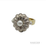 Ring mit Diamanten Perlen Gr54 Gelbgold Weißgold Vorschau