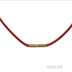 Lederkette mit Tahitiperl-Anhänger mit Diamant 45cm Gelbgold Vorschau