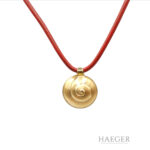 Lederkette mit Perl-Anhänger 45cm Gelbgold Vorschau