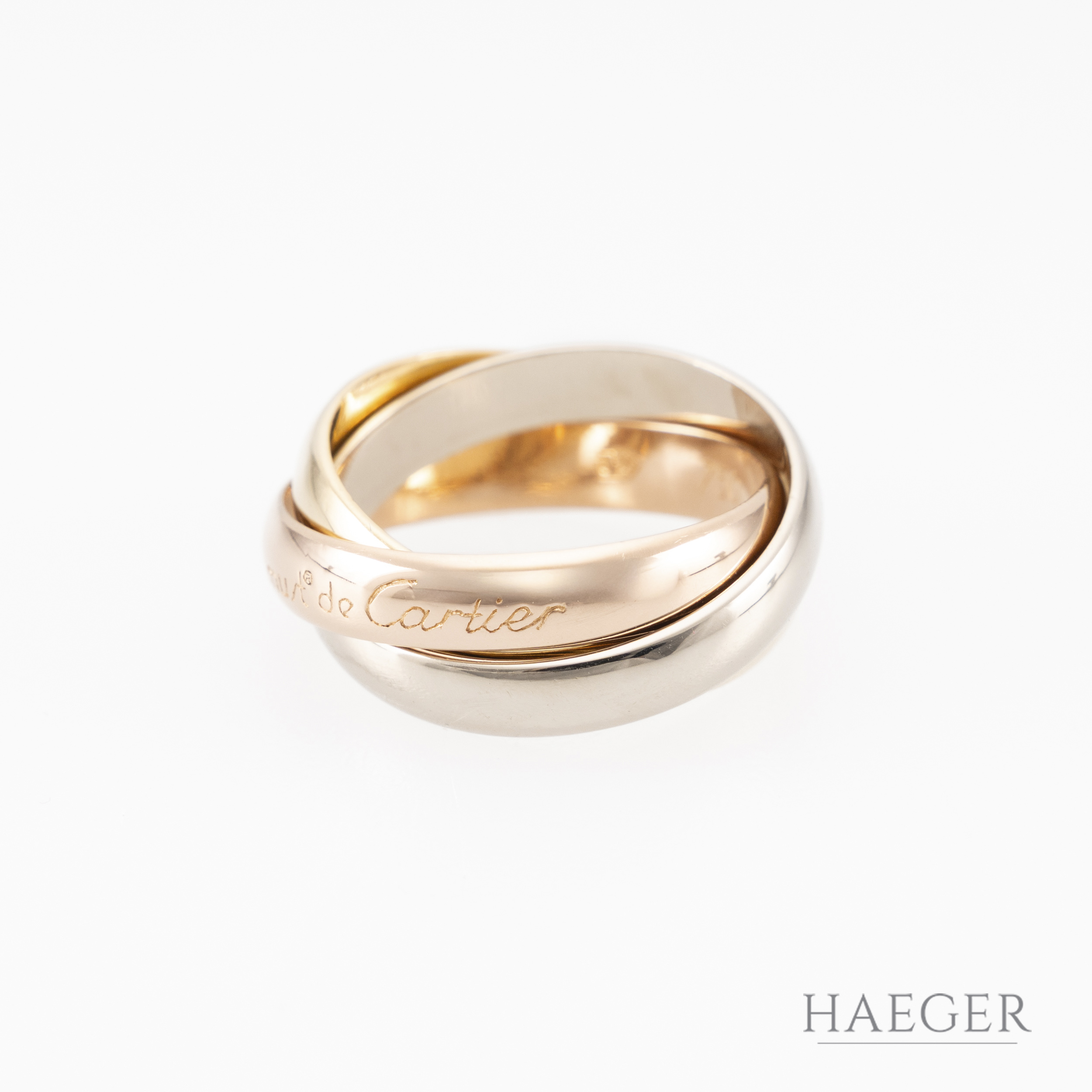 Cartier Trinity Ring | klassisches Modell | Gr. 48 | 750/- Gold tricolor | inkl. Zertifikat 1988