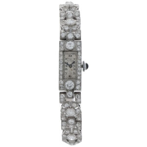 IWC Art Deco Armbanduhr mit ca. 2,84 ct Diamanten latin Revision April 2025