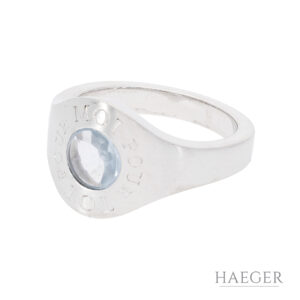 Pe Giers Pour Toi Pour Moi Ring mit Aquamarin Gr 64 750 Weißgold