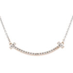 Tiffany co Tiffany T smile Anhaenger Small weissgold rosegold mit Diamanten inkl Etui Vorschau