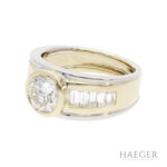 Ring mit 2,10 ct Diamanten Gr53 Gelbgold Weißgold inkl Zertifikat Vorschau