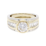 Ring mit 2,10 ct Diamanten Gr53 Gelbgold Weißgold inkl Zertifikat Vorschau