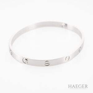 Cartier Love Armreif klassisches Modell 20cm Weißgold Full Set 2021