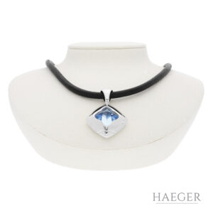 Bulgari Pyramide Collier mit Topas 48 cm Weißgold