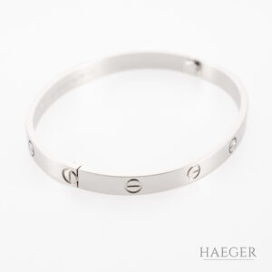 Cartier Love Armreif 19 cm Weißgold Full Set