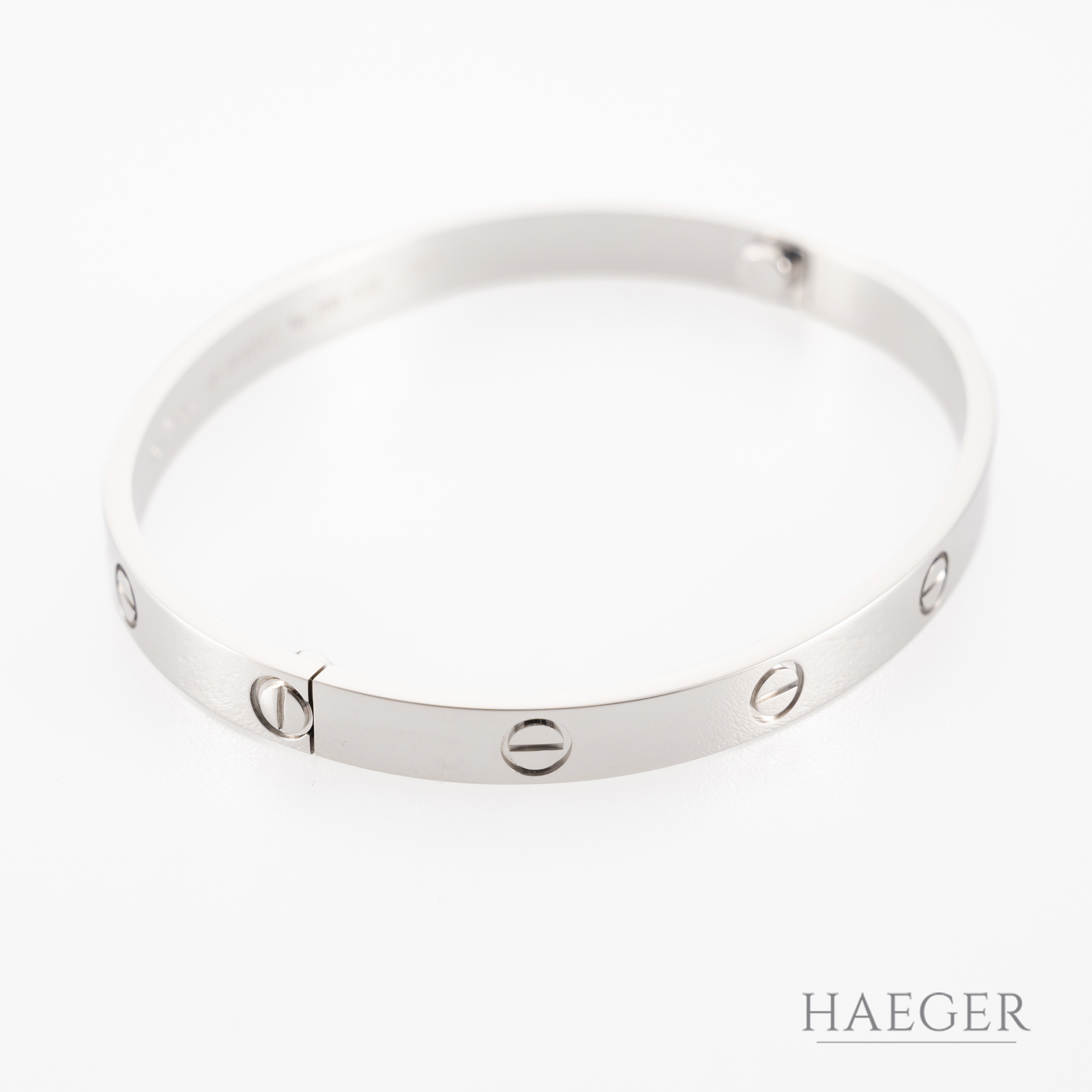 Cartier Love Armreif 19 cm Weißgold Full Set