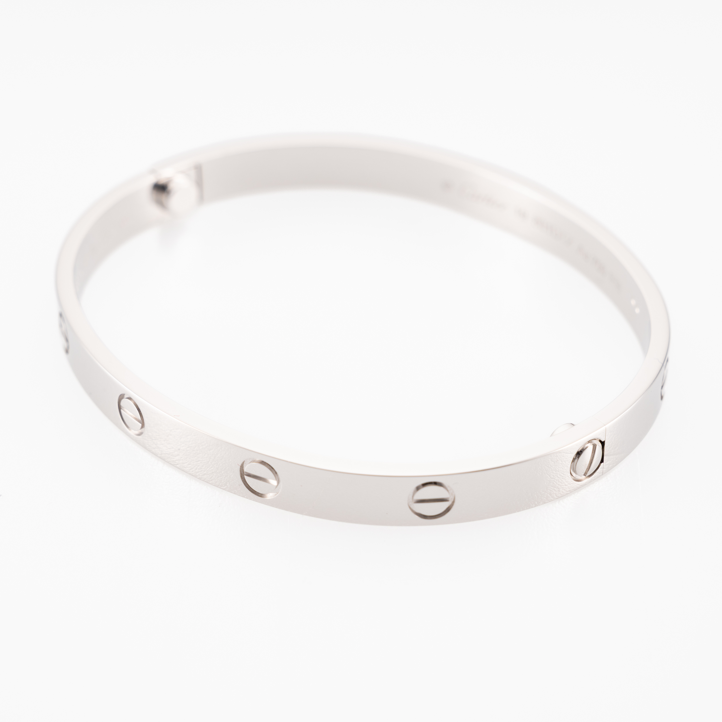 Cartier Love Armreif 19 cm Weißgold Full Set