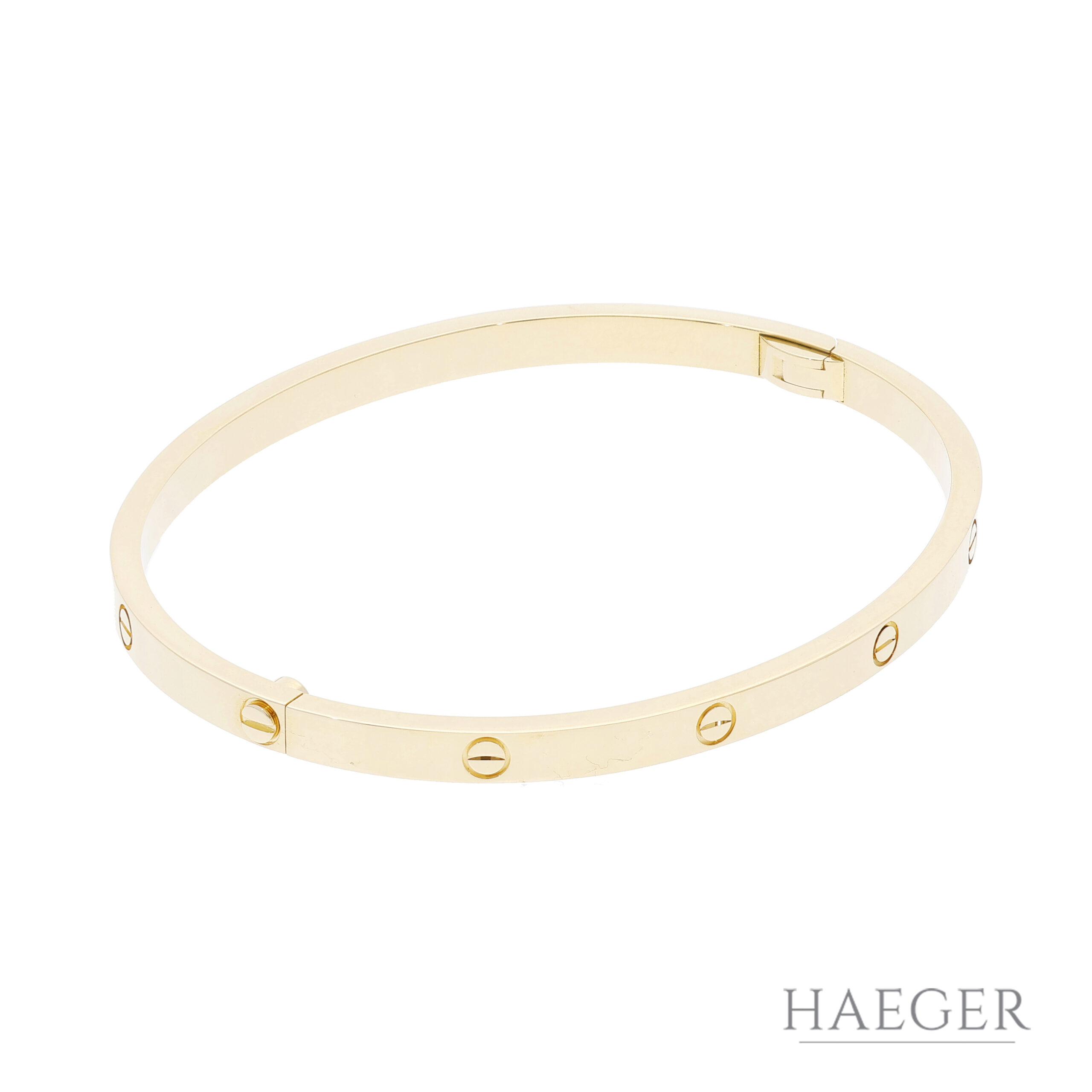 Cartier Love Armreif kleines Modell 17 cm Gelbgold Full Set 2023