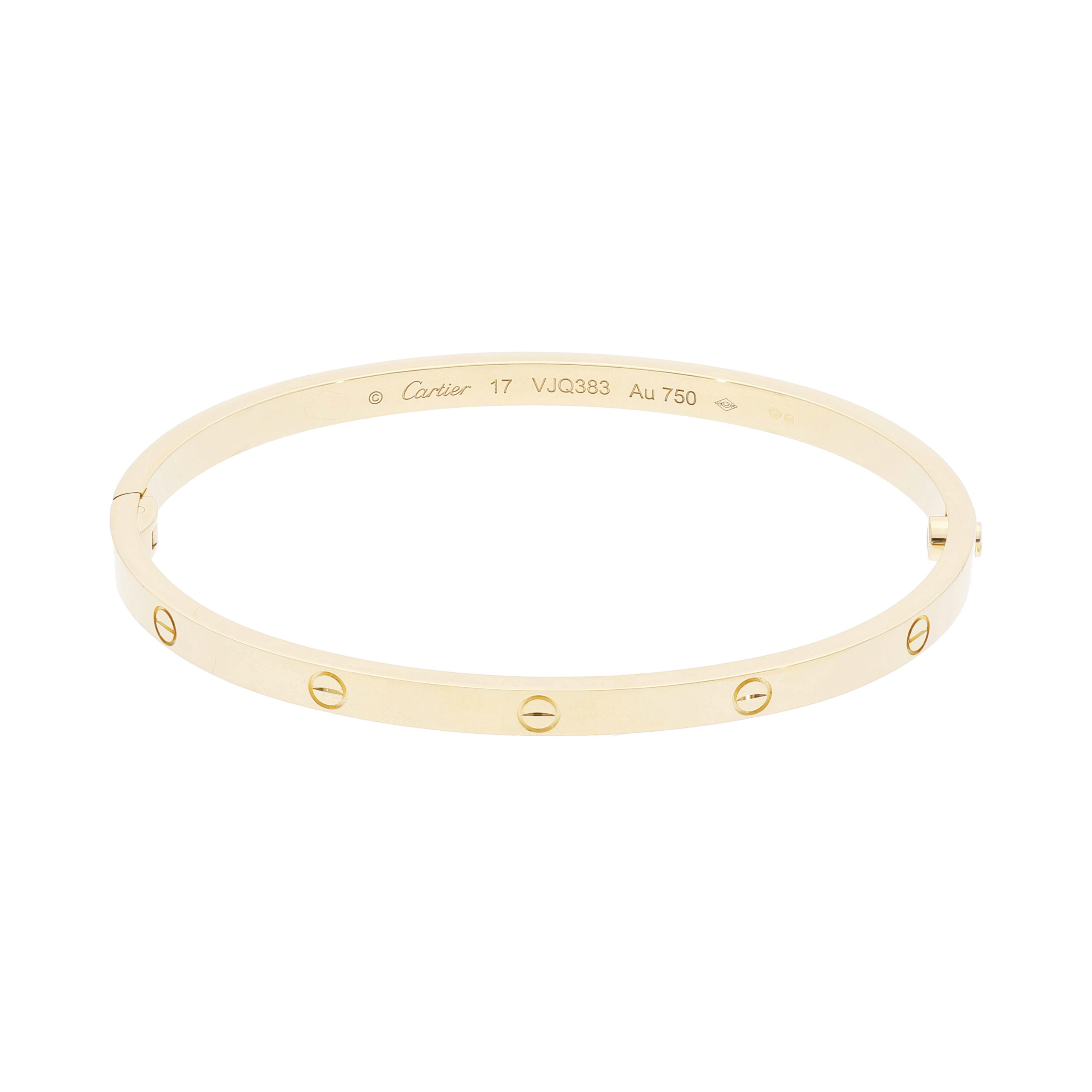 Cartier Love Armreif kleines Modell 17 cm Gelbgold Full Set 2023