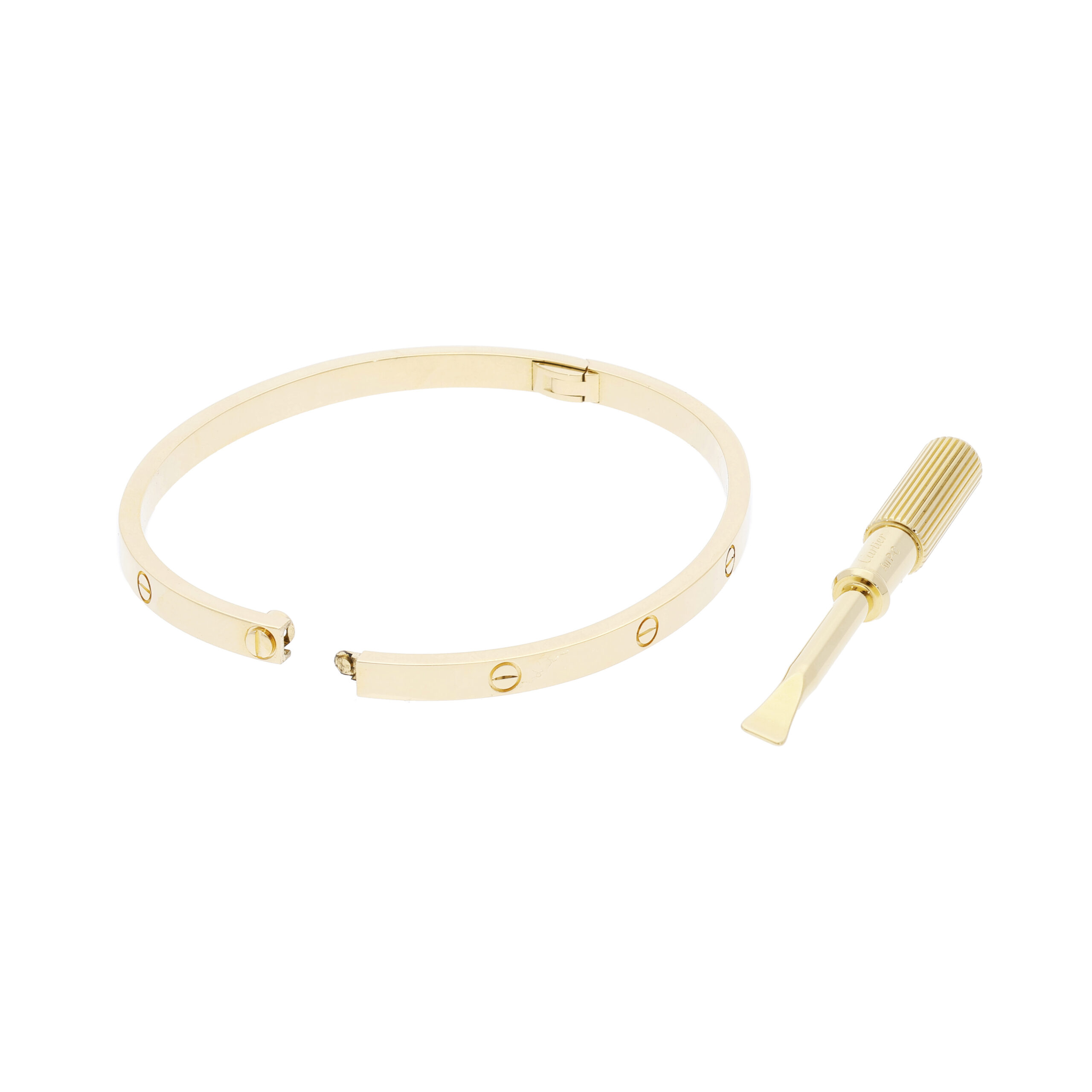 Cartier Love Armreif kleines Modell 17 cm Gelbgold Full Set 2023