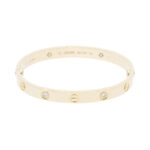 Cartier Love Armreif klassisches Modell mit 4 Diamanten 16 cm 750/- Gelbgold Full Set 2022 Vorschau