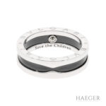 Bulgari Save The Children Ring mit schwarzer Keramik Gr 58 Silber Vorschau