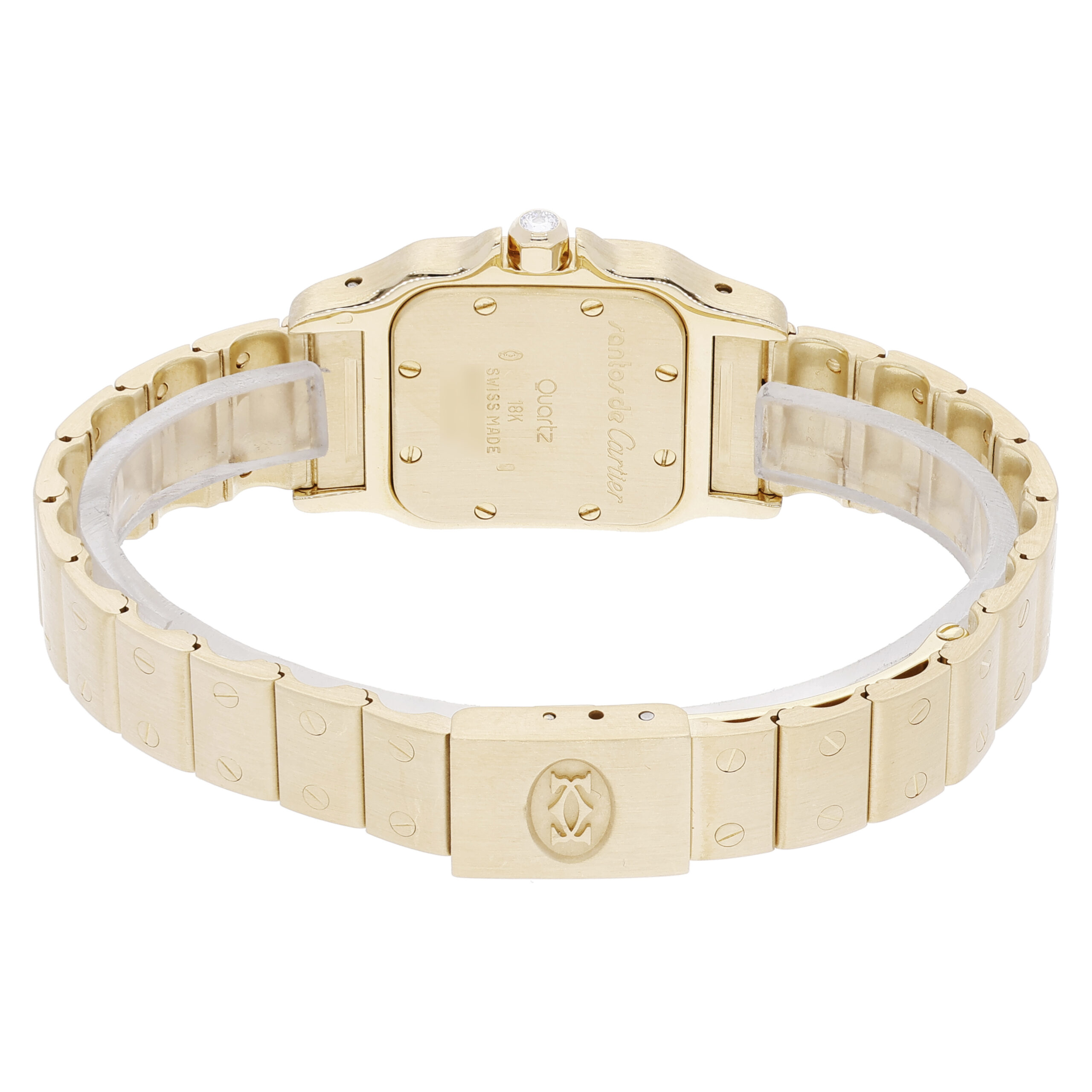 Cartier Santos Galbee mit Diamanten Gelbgold Ref 866931 inkl Box Revision Juli 2026