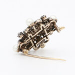 Victorianische Brosche mit Diamanten und Perlen Rosegold Silber Vorschau