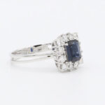 Ring mit Brillanten und Saphiren Gr 58 Weißgold Vorschau