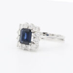Ring mit Brillanten und Saphiren Gr 58 Weißgold Vorschau