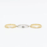 Ring-Set mit Diamant Gr 53 Gelbgold Weißgold Vorschau