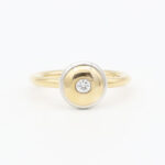Ring mit Diamant Gr 52 Gelbgold Platin Vorschau