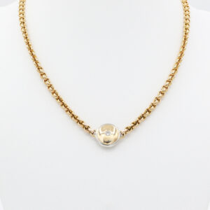 Collier mit Diamant 41 cm Gelbgold Platin