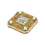 Art Deco Brosche/Anhänger mit Emaille 750 Rosegold Vorschau