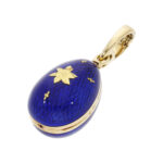 Faberge Ei Clip-Anhänger mit Emaille Gelbgold Full Set Vorschau
