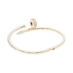 Cartier Juste un Clou Armreif klassisches Modell halb ausgefasst 16 cm 750/- Gelbgold Full Set Vorschau