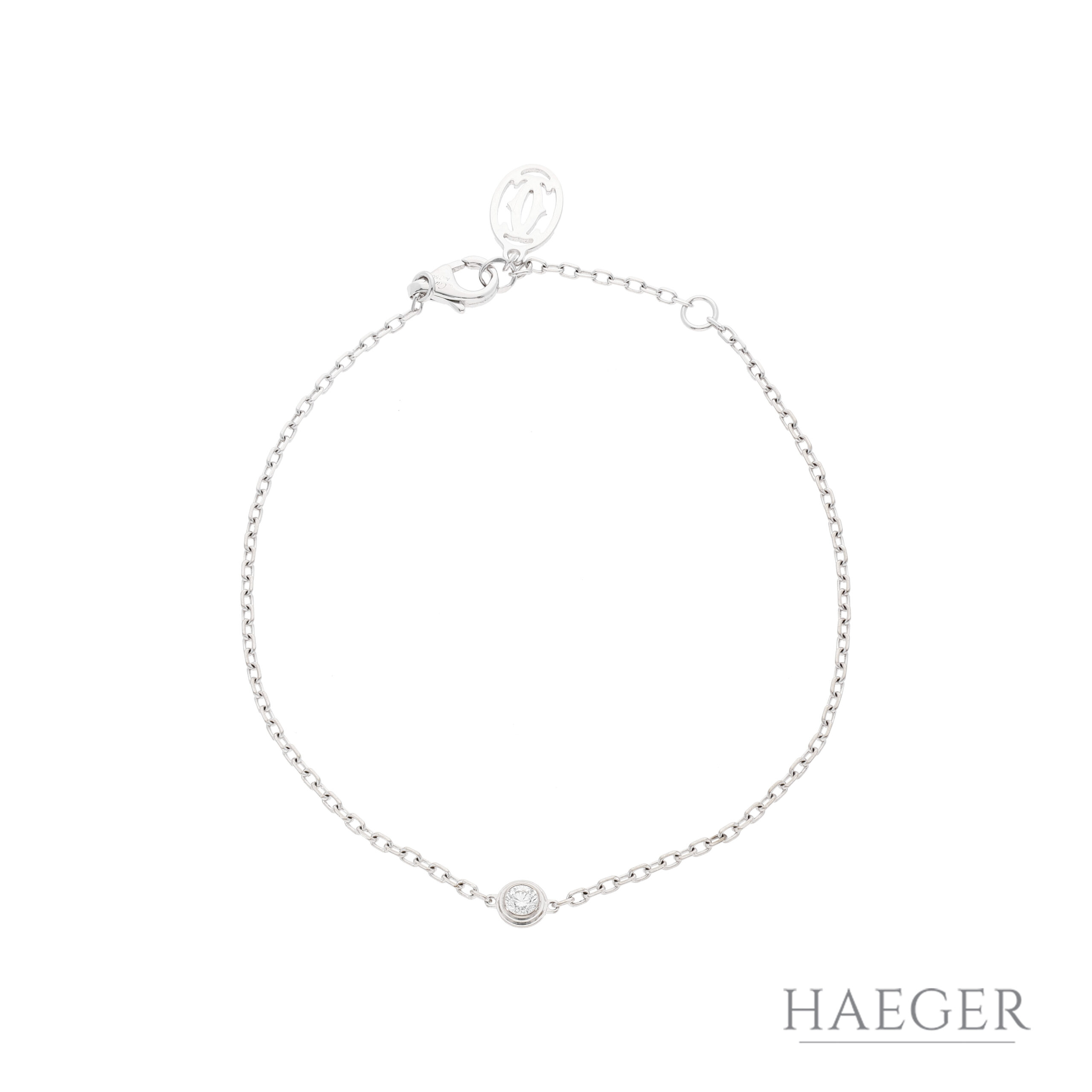 Cartier dAmour Solitaire-Armband 19 cm Weißgold Full Set 2018