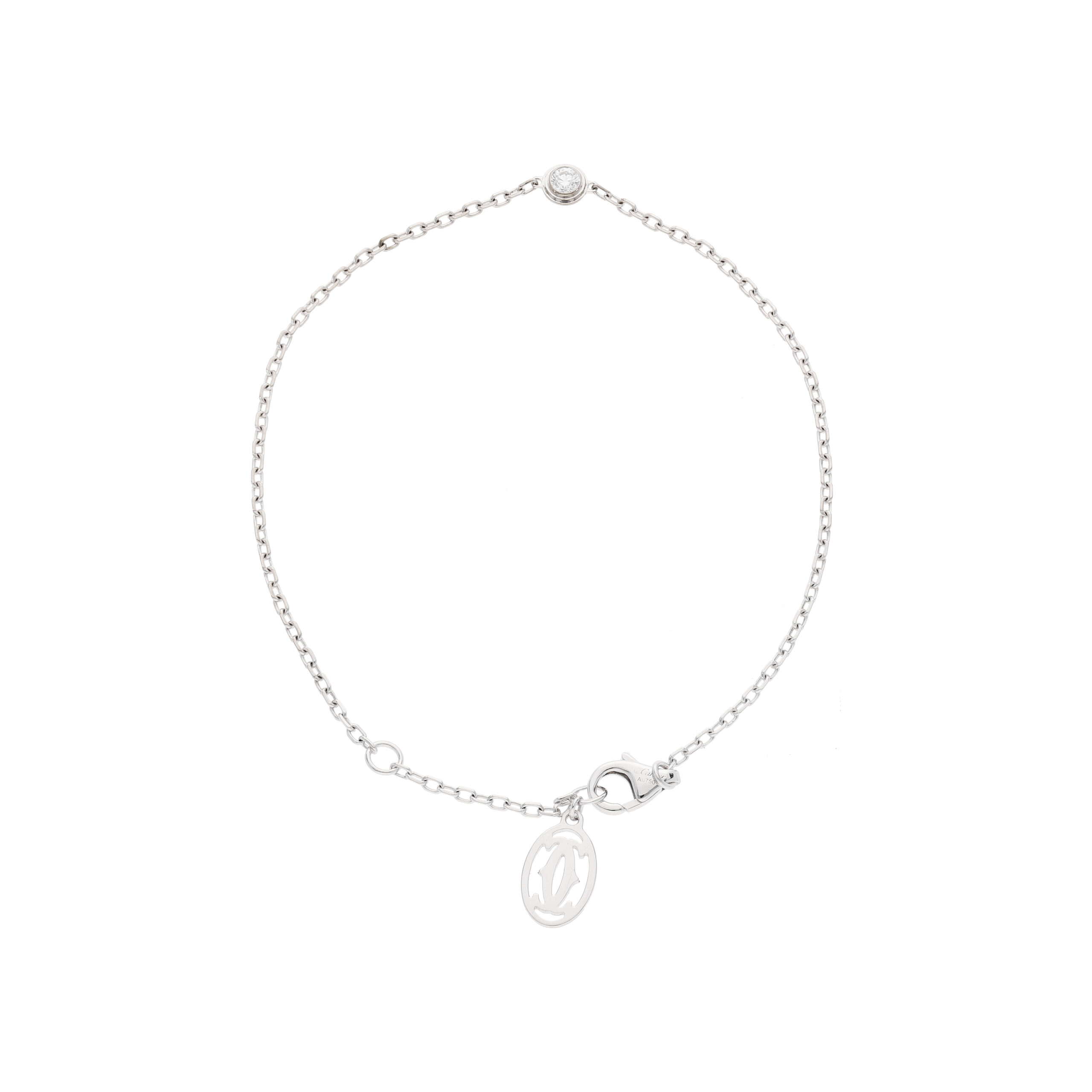 Cartier dAmour Solitaire-Armband 19 cm Weißgold Full Set 2018