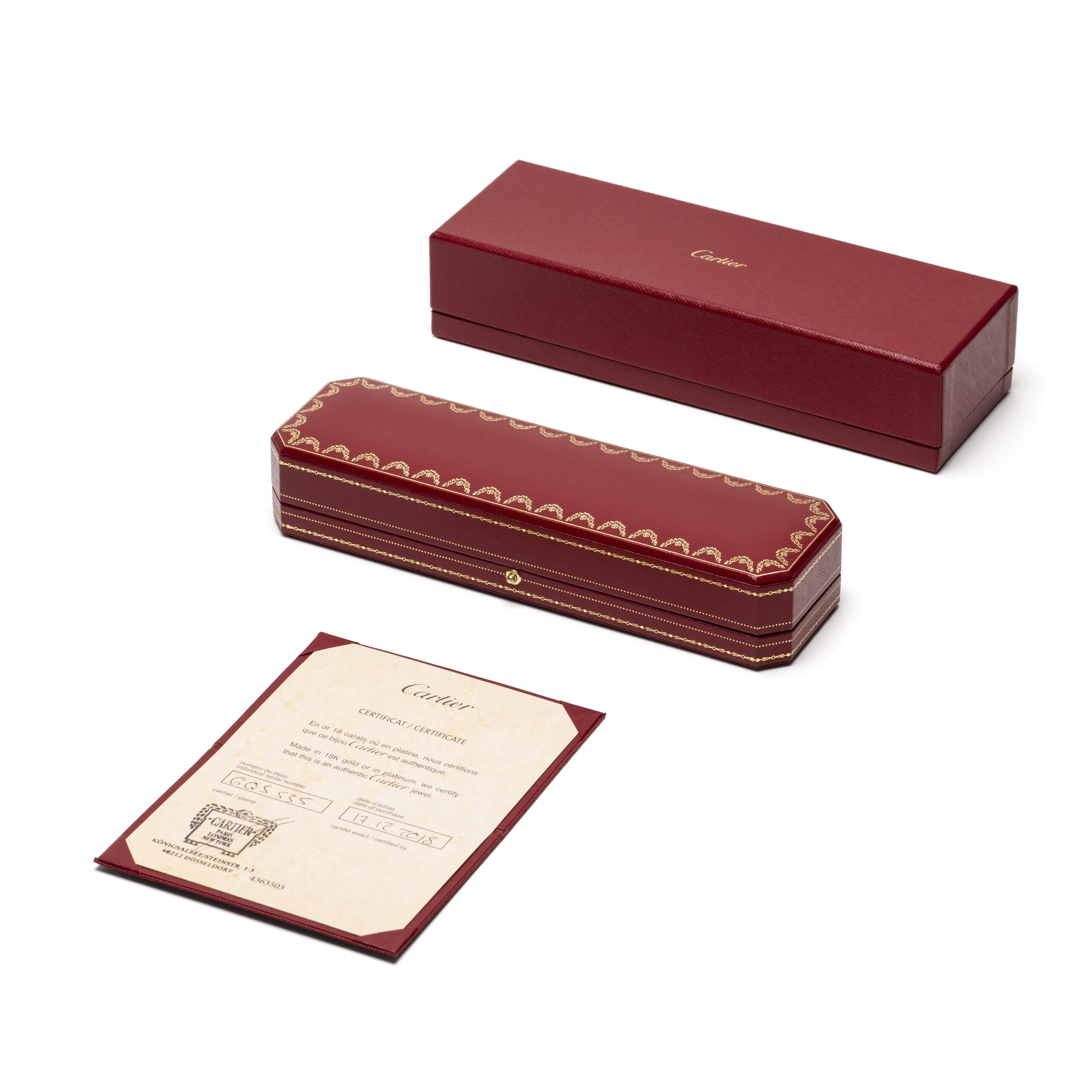 Cartier dAmour Solitaire-Armband 19 cm Weißgold Full Set 2018