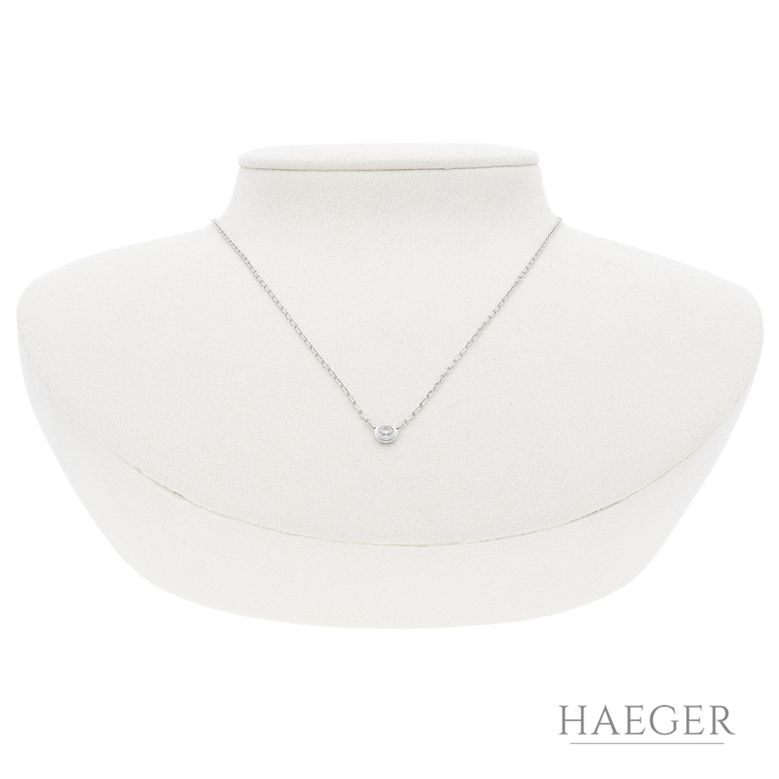 Cartier dAmour Solitaire-Collier kleines Modell Weißgold Full Set 2017