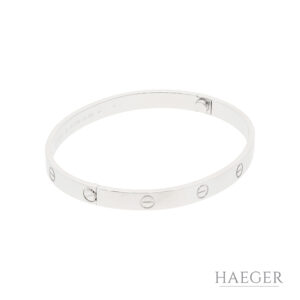 Cartier Love Armreif klassisches Modell 20 cm 750 Weißgold Full Set 2024