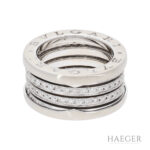 Bulgari B.zero1 3-Band Ring mit Diamanten Gr 51 Weißgold Vorschau