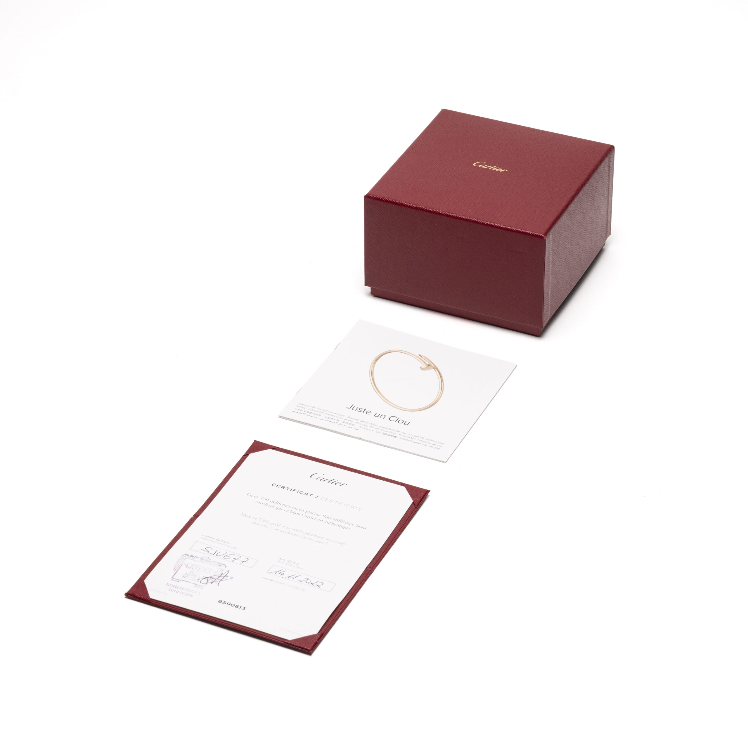 Cartier Juste un Clou Armreif kleines Modell 17 cm Gelbgold Full Set 2022