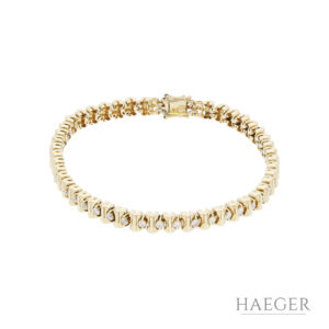 Tennisarmband mit 1 ct Diamanten 18 cm Gelbgold