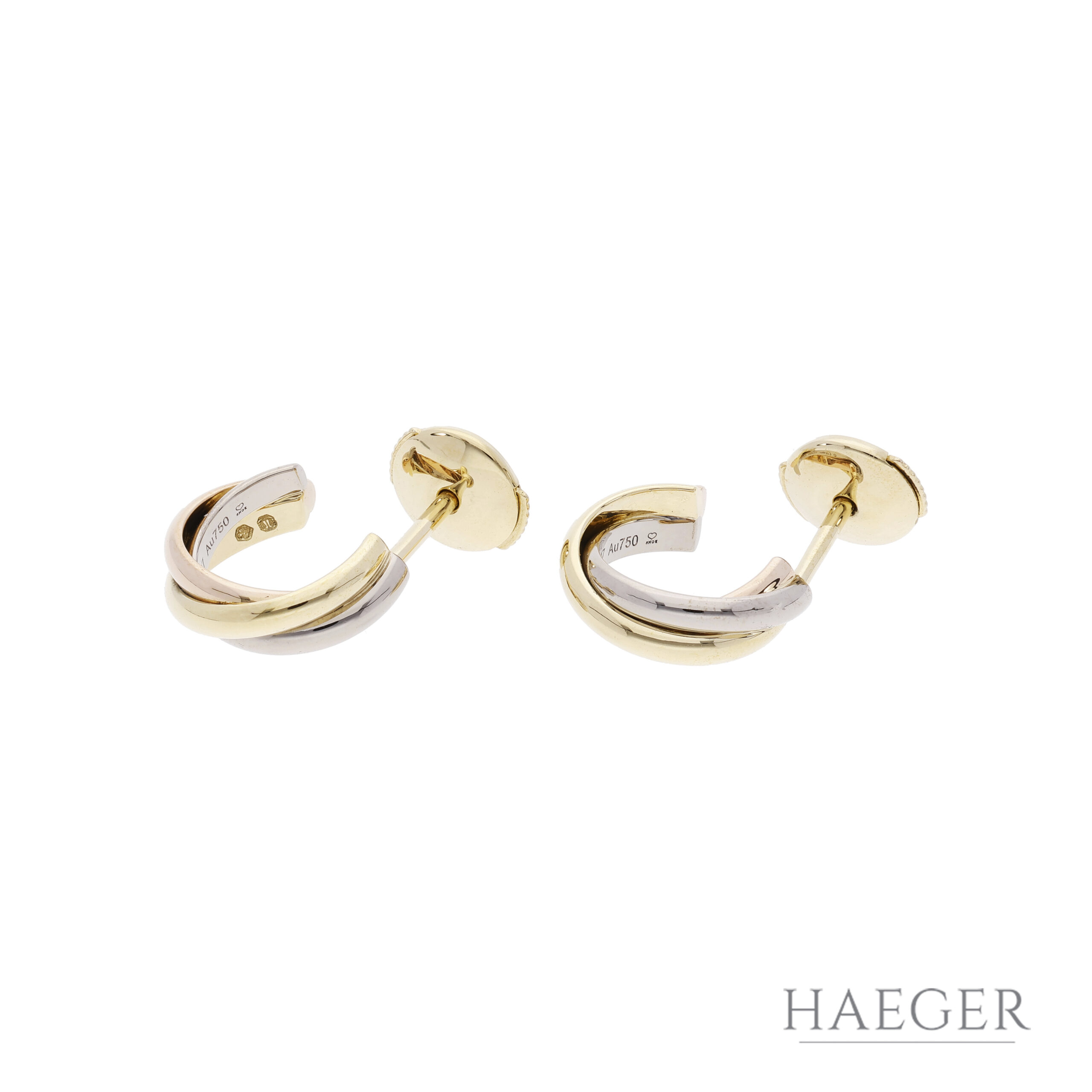 cartier trinity creolen tricolor 18K