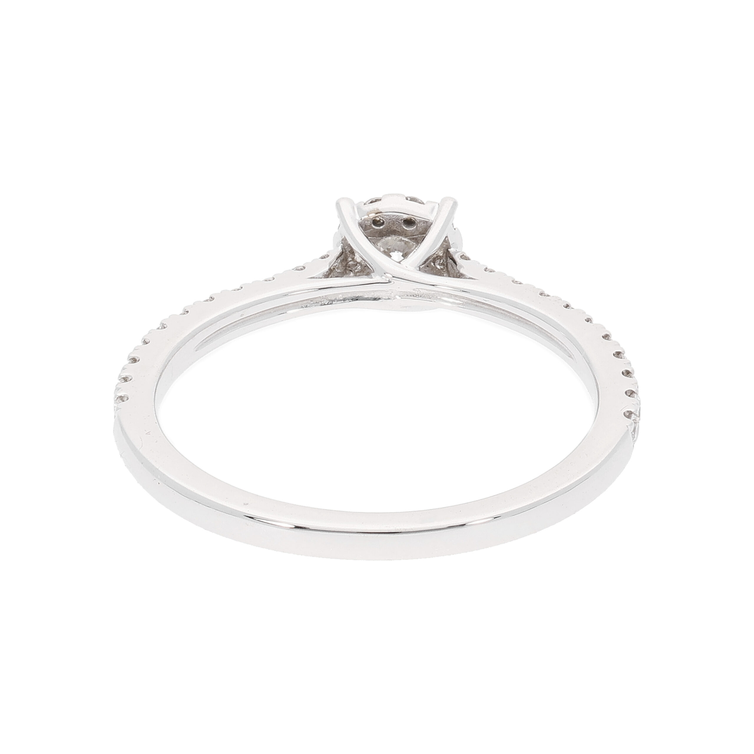 Christ Ring Weissgold 14 Karat mit Diamanten