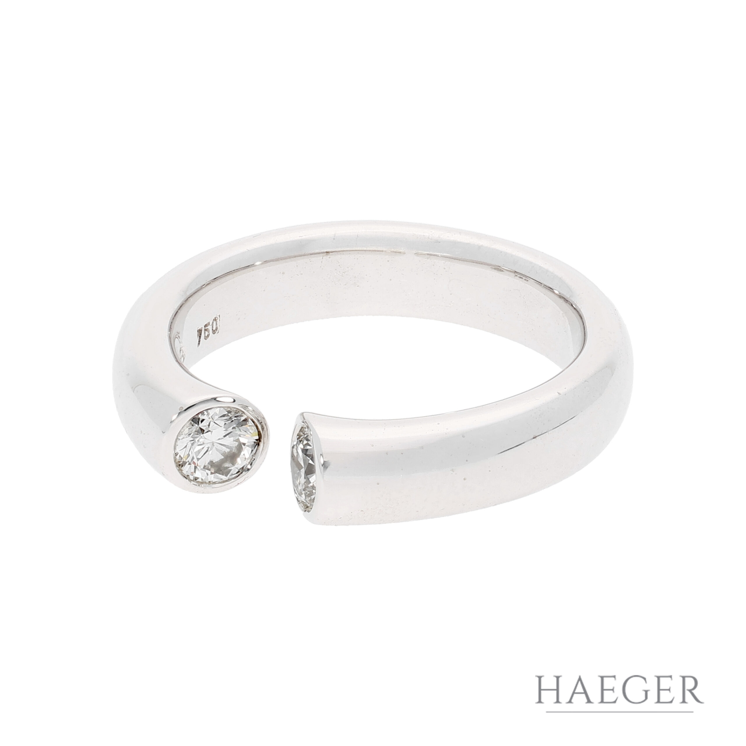 Ring mit Diamanten | Gr. 53 | 750/- Weißgold