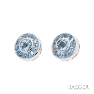 Ohrschmuck mit Aquamarin Weißgold