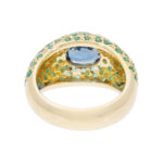 Ring mit Diamanten und Saphir Gr 51,5 Gelbgold Weißgold Vorschau