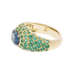 Ring mit Diamanten und Saphir Gr 51,5 Gelbgold Weißgold Vorschau