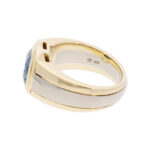 Ring mit Farbstein Gr 52,5 Gelbgold Weißgold Vorschau