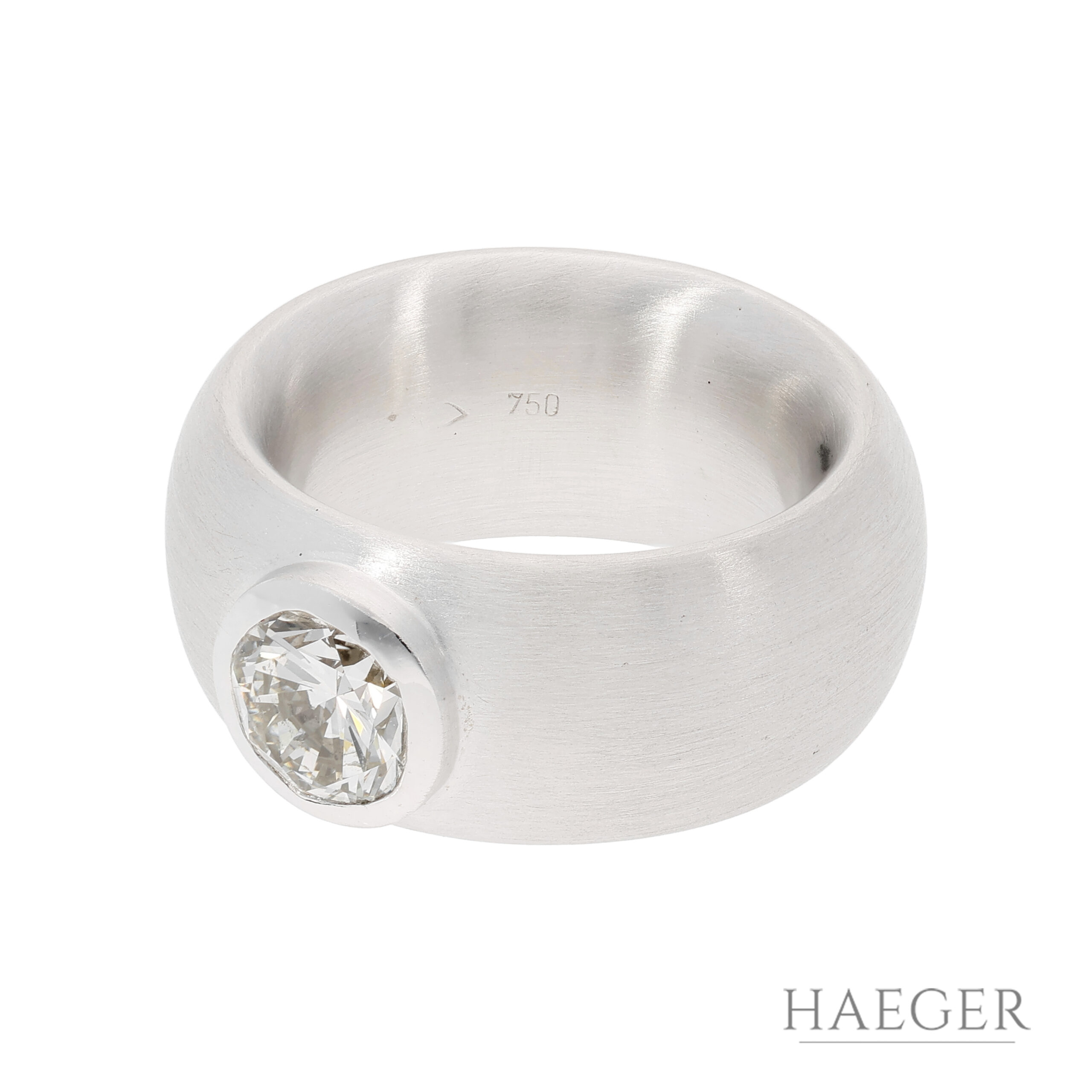 Ring mit Diamanten Gr 52 750 Weissgold